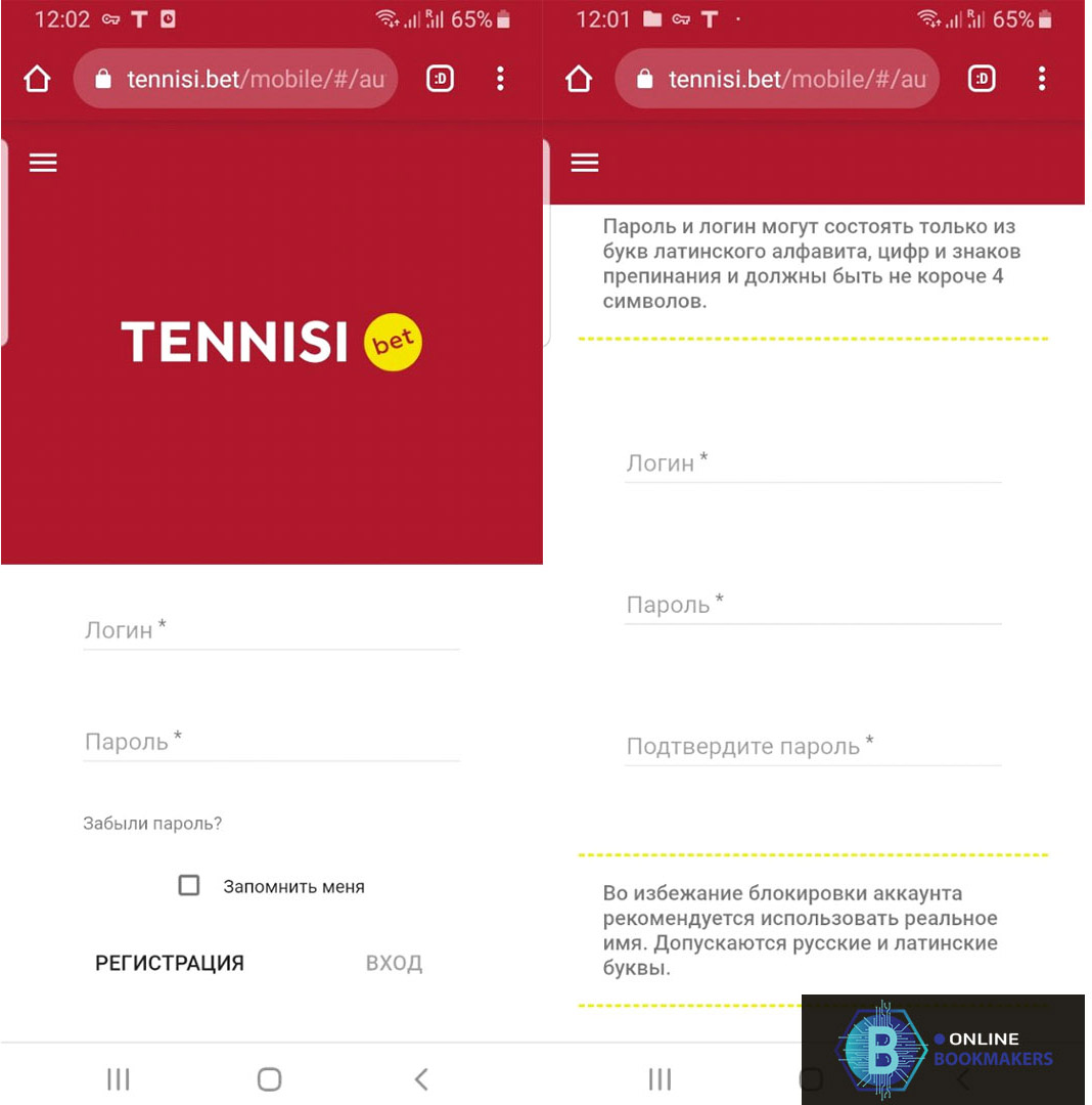Мобильная регистрация в Тенниси